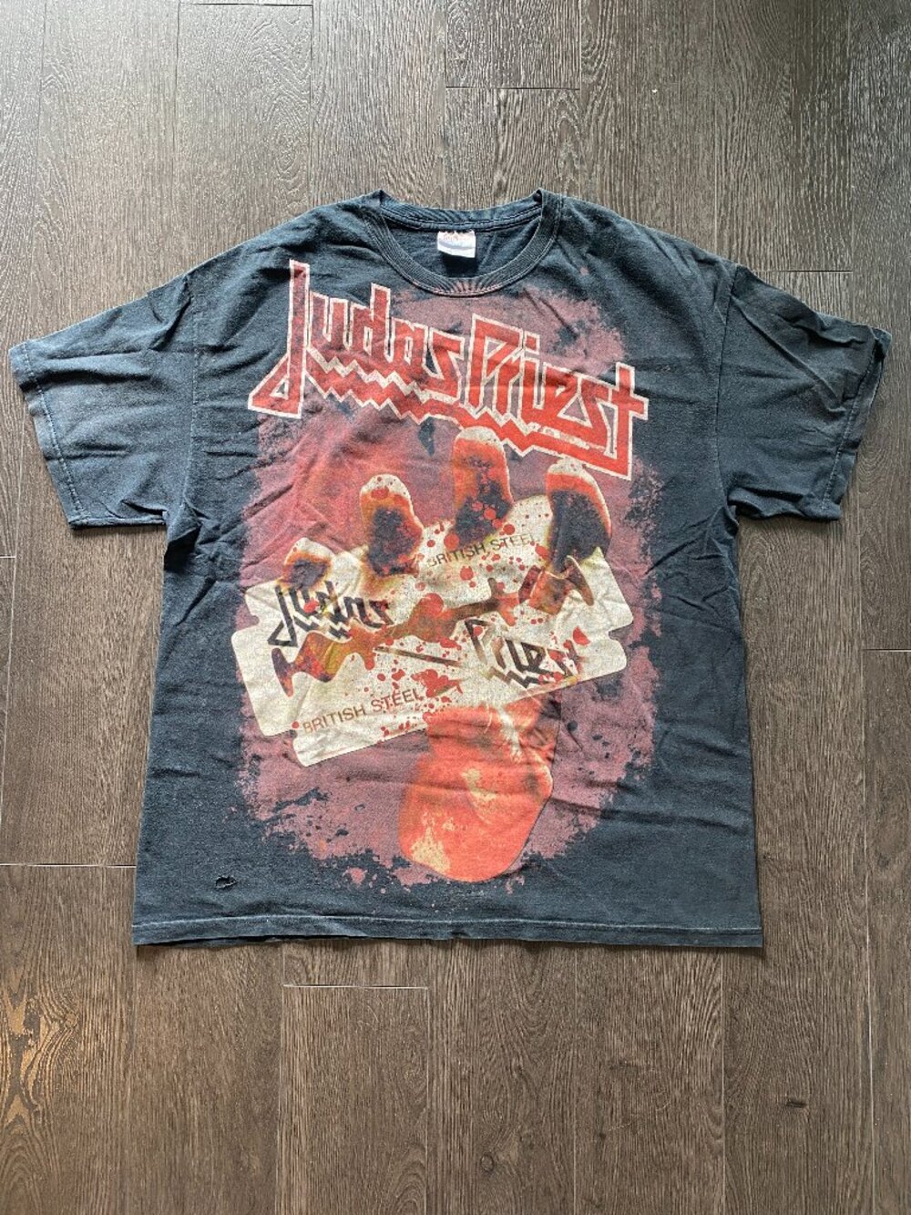 vintage y2k judas priest british steel tshirt size XL